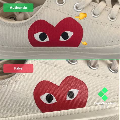 what do r fake comme des garcons shoes look like|How to Spot Fake Converse Shoes: 10 Ways to Tell Real  .